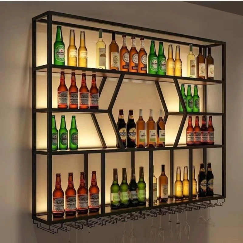 High End Bar Cabinet Wine Rack Wall Wine Canteen Mobile Counter Liquor Living Room Glass Showcases For Collection Set Furniture