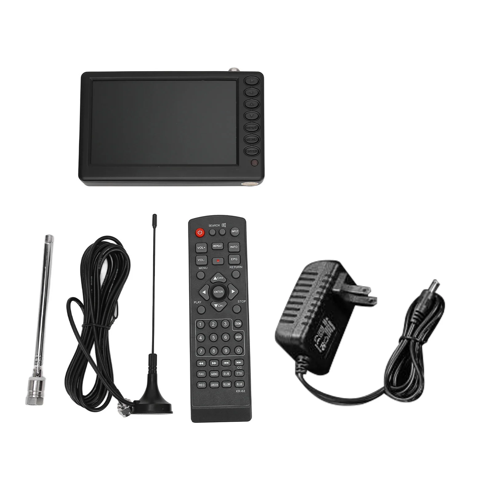 LEADSTAR Pocket TV D5 Inch VHF UHF Digital and Analog Mini Small Car  Television Portable TV Support USB Plug
