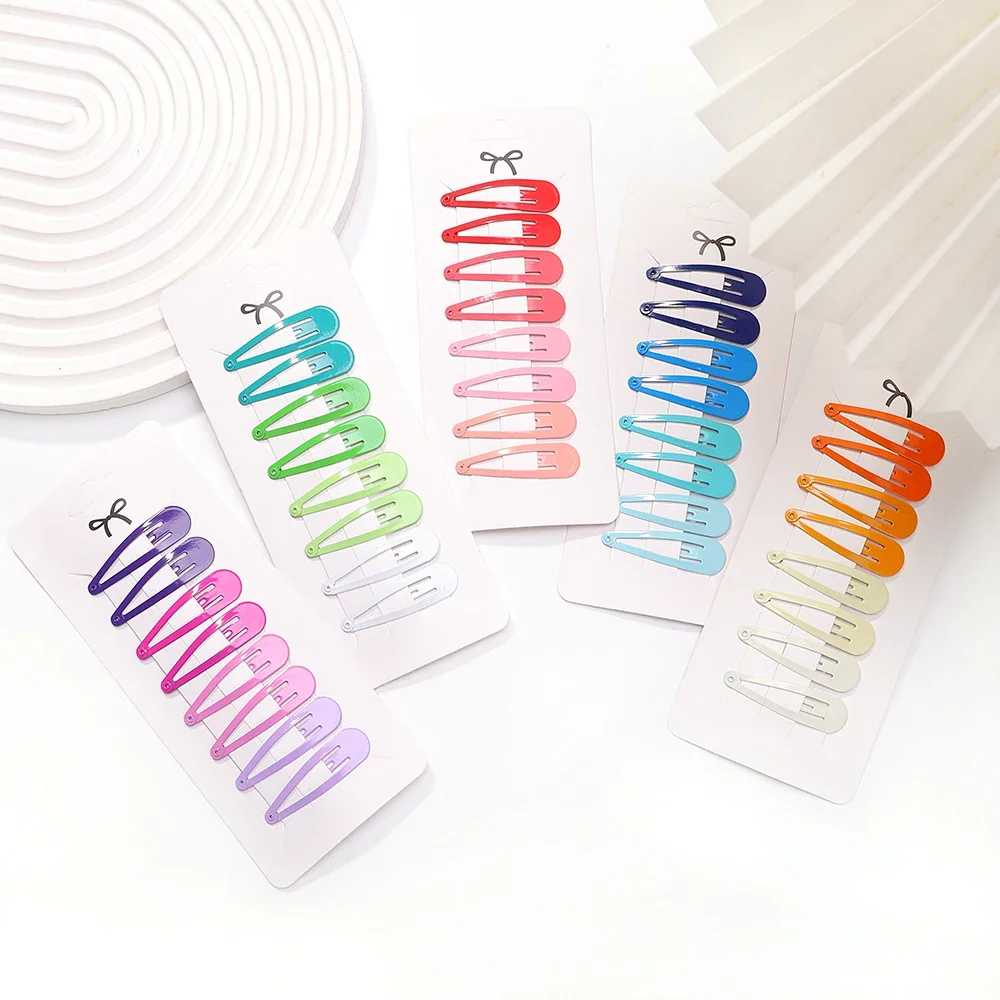 Cute Candy Color Baby Girl BB Clip Lovely Snap Women Gradient Hairpins Barrette 8/10Pcs Kids Headwear Hair Accessories hair clips hair accessories