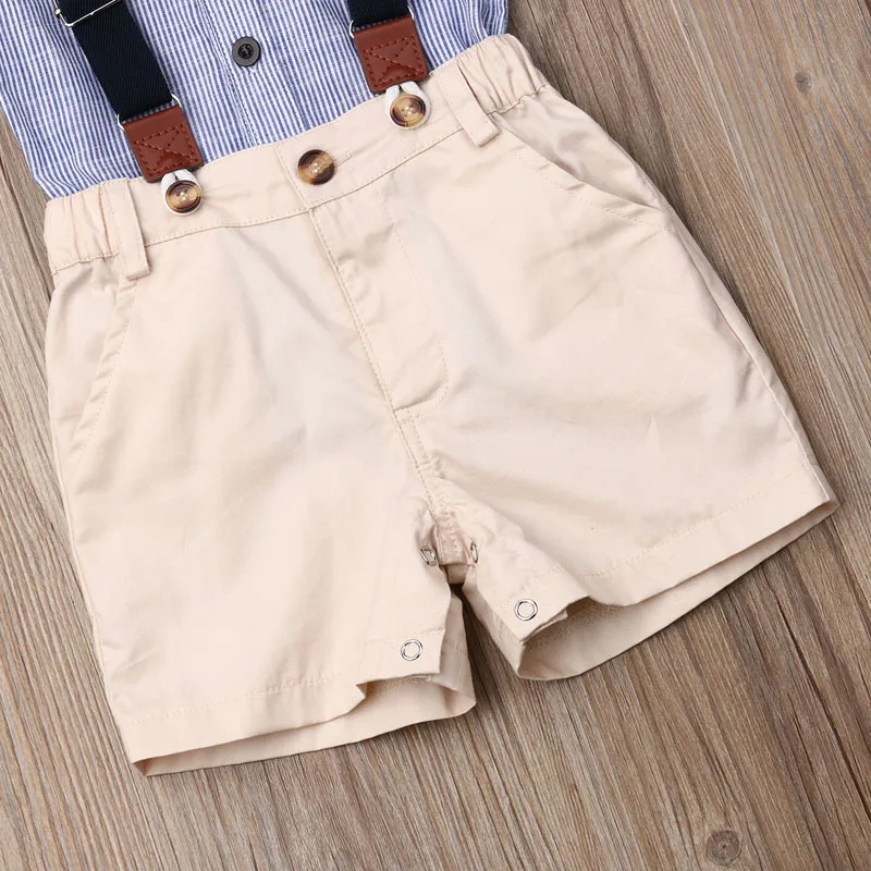 Newborn Boys Summer Stripe Short Sleeve Outfit