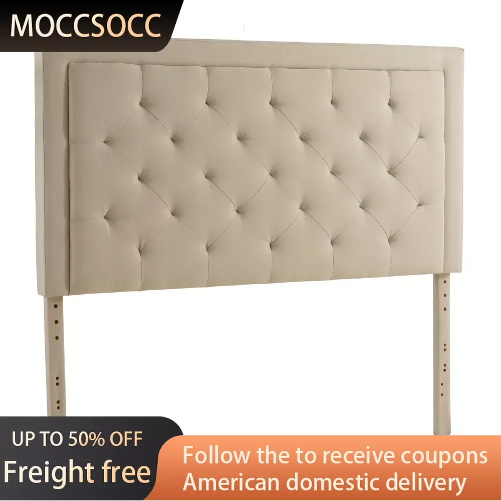 

Medford Rectangle Upholstered Headboard With Diamond Tufting Beds & Furniture Twin Headboards Cream Freight Free Bedroom Home