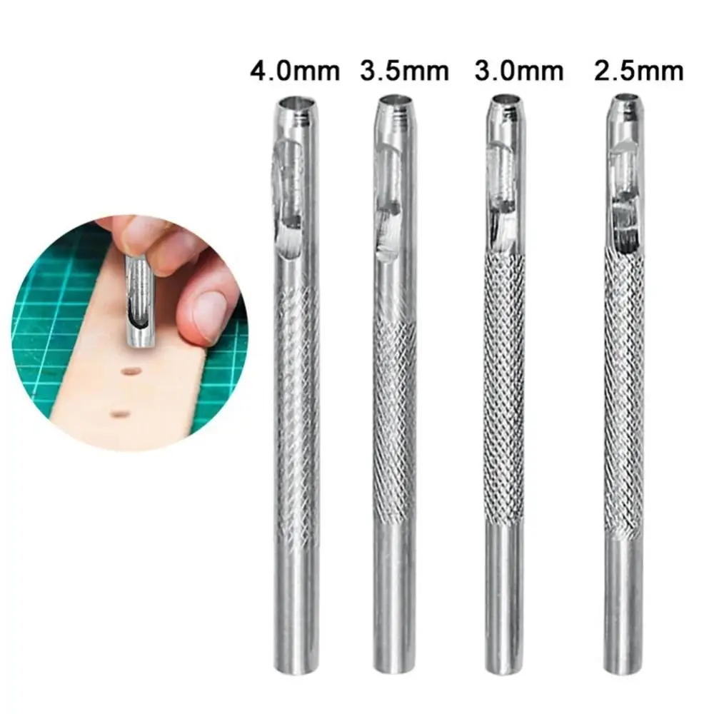 2.5/3/3.5/4mm 벨트 홀 펀치, 속이 빈 원형 구멍 가죽 펀치 키트, 고품질 DIY 시계줄 공구, 구멍 뚫기 도구