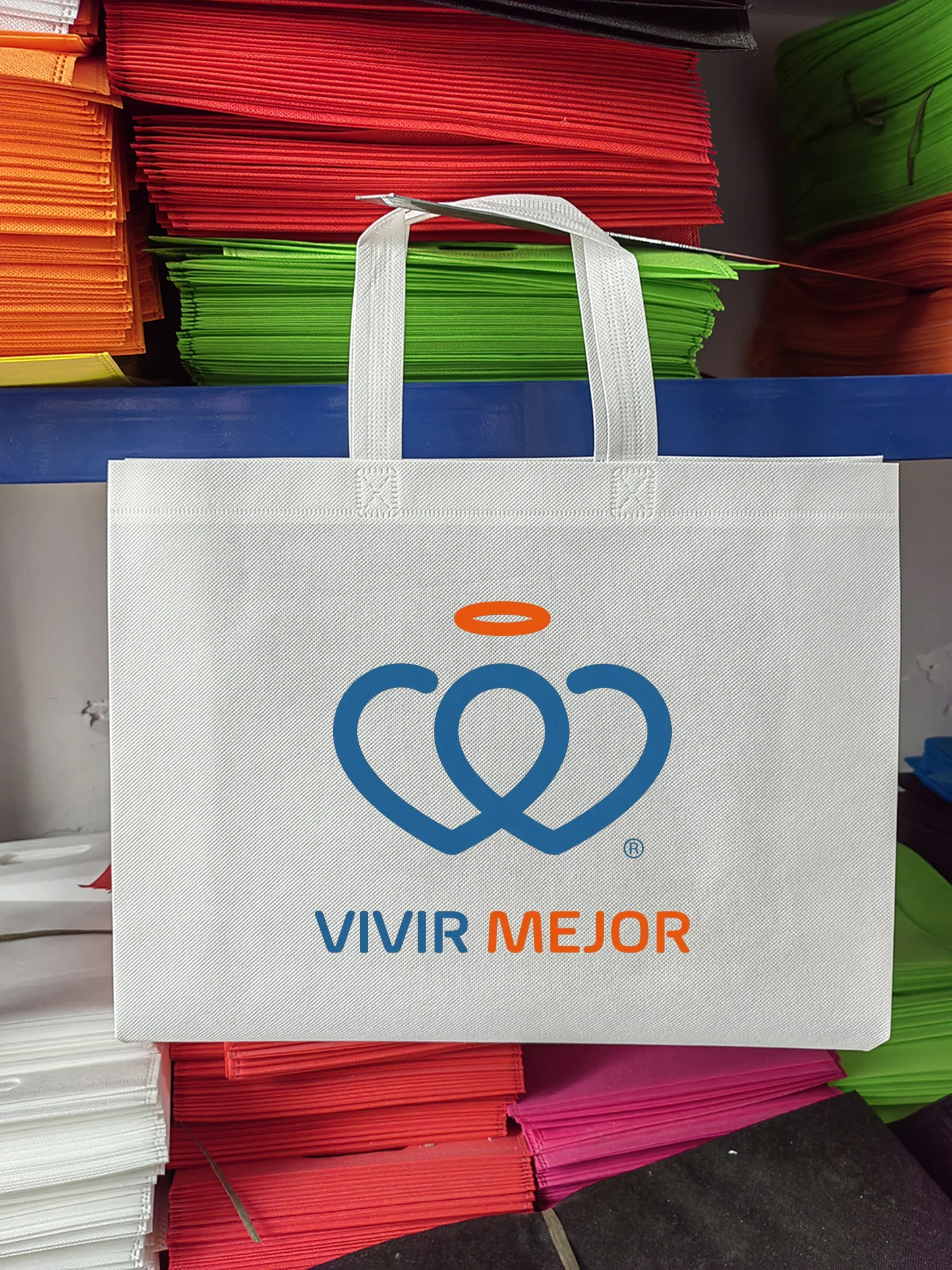 42x33 см Нетканые сумки с лого