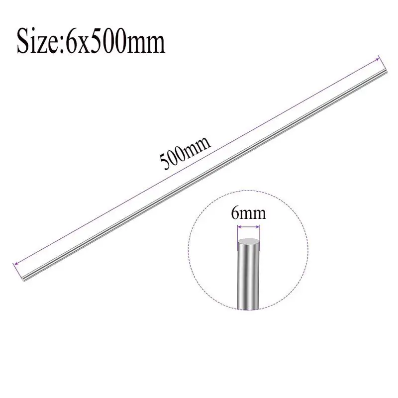 304 Stainless Steel Rod Diameter 2mm 4mm 5mm 6mm 8mm 10mm 13mm 15mm Linear Shaft Round Ground Bar 125mm 200mm 250mm 330mm 500mm