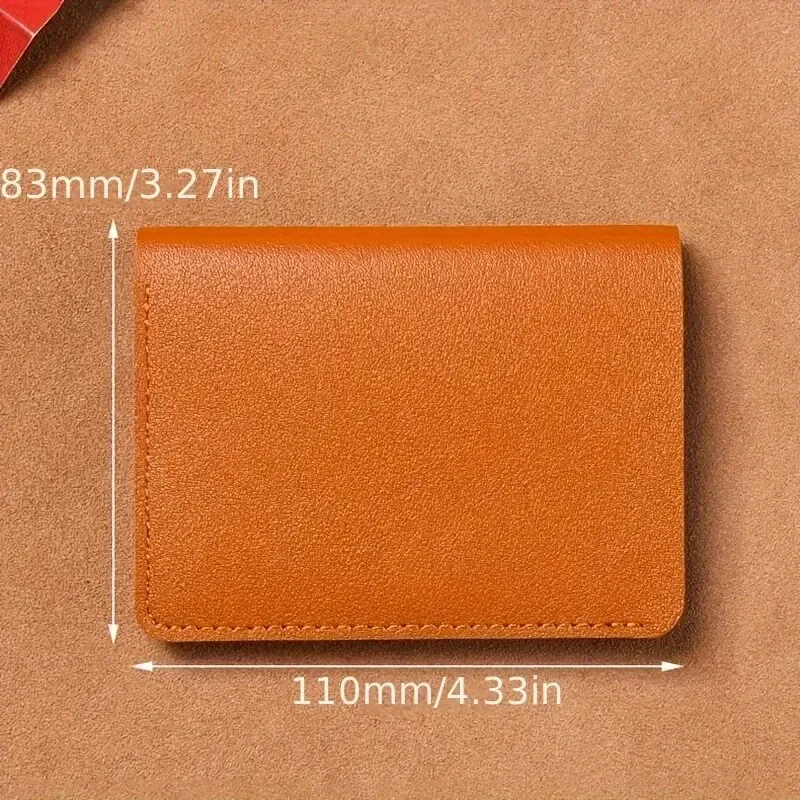 PU leather men's small wallet shorts minimalist women's wallet fashionable ultra-thin credit card bag coin wallet