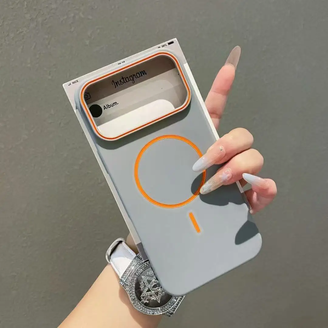 Luxury Matte Magnetic Phone Case with Wireless Charging and Shockproof Protection