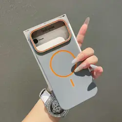 Luxury Matte Magnetic Phone Case with Wireless Charging and Shockproof Protection - iPhone 12 Pro Max (Grey)