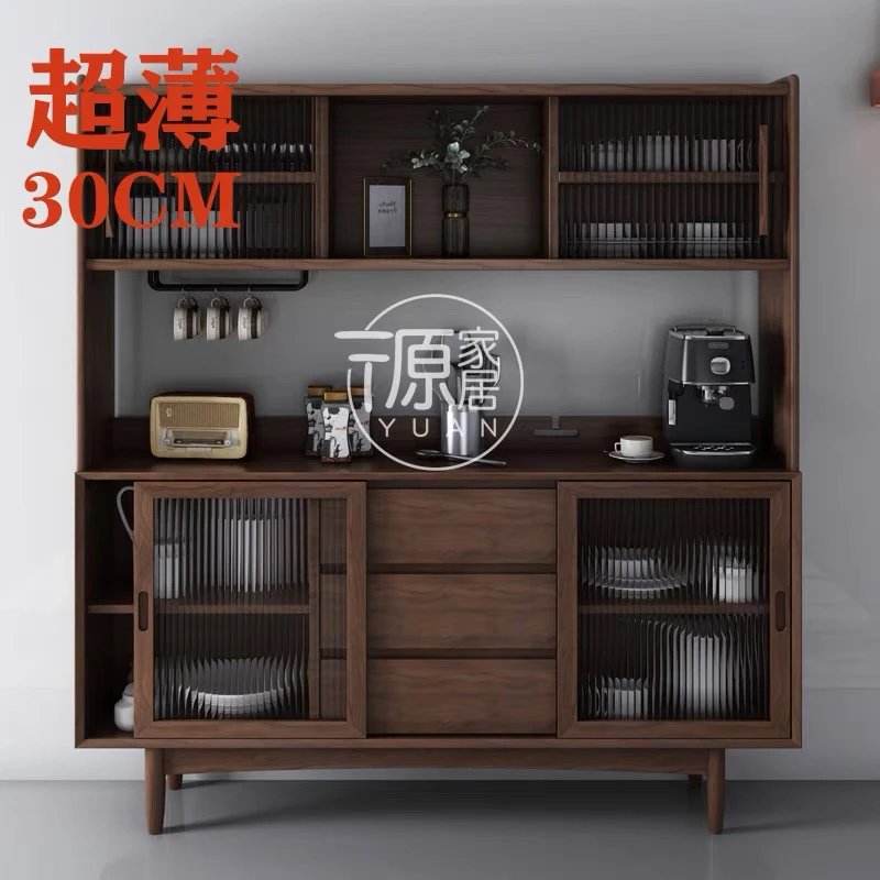 Ultrathin Narrow Sideboards Solid Wood Vintage Storage Kitchen Cabinets et Drawers Dining Room Furniture Mueble Comedor FYSB