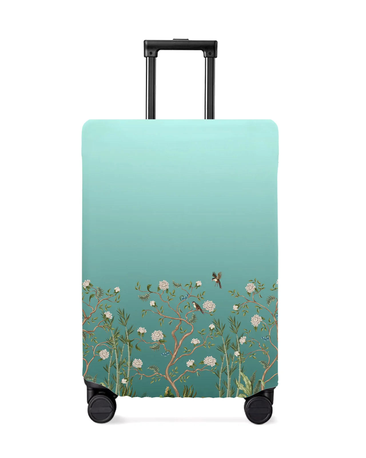 teal-gradient-flower-plant-bamboo-bird-copertura-per-bagagli-protezione-per-bagagli-elasticizzata-copertura-antipolvere-per-valigia-da-viaggio-da-18-32-pollici