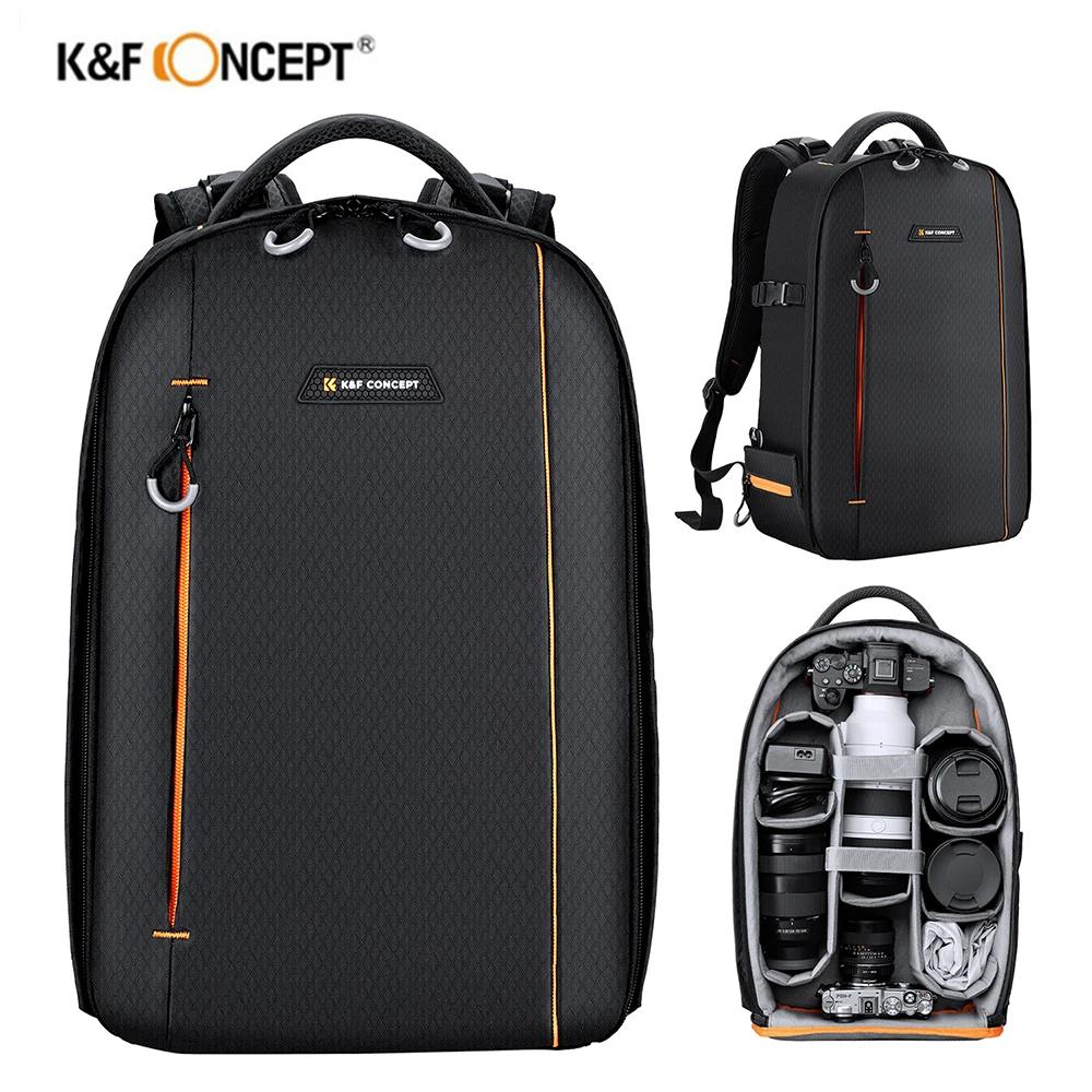 Concept Mochila Câmera Profissional Grande Capacidade Impermeável Fotografia Bolsa Câmera Dslr Laptop Tripé Bolsas 156 k & f