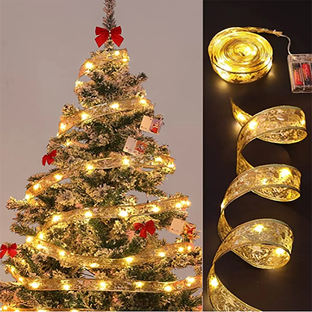 Weihnachtsdekoration, Band, Lichterkette, Weihnachtsbaumschmuck, Weihnachtslichterkette, Navida, Natal, Neujahr, Dekoration 2025