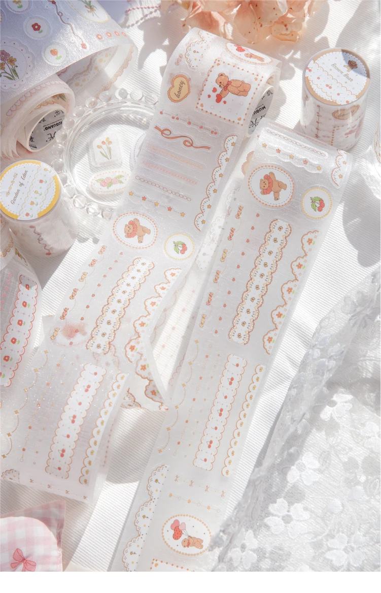 Journal GO 6 x 200 cm Dessert-Erdbeer-Klebeband, Scrapbooking-Materialien, Abdeckband, Journaling-Aufkleber, DIY-Kunsthandwerk, Albumaufkleber – Detail 2