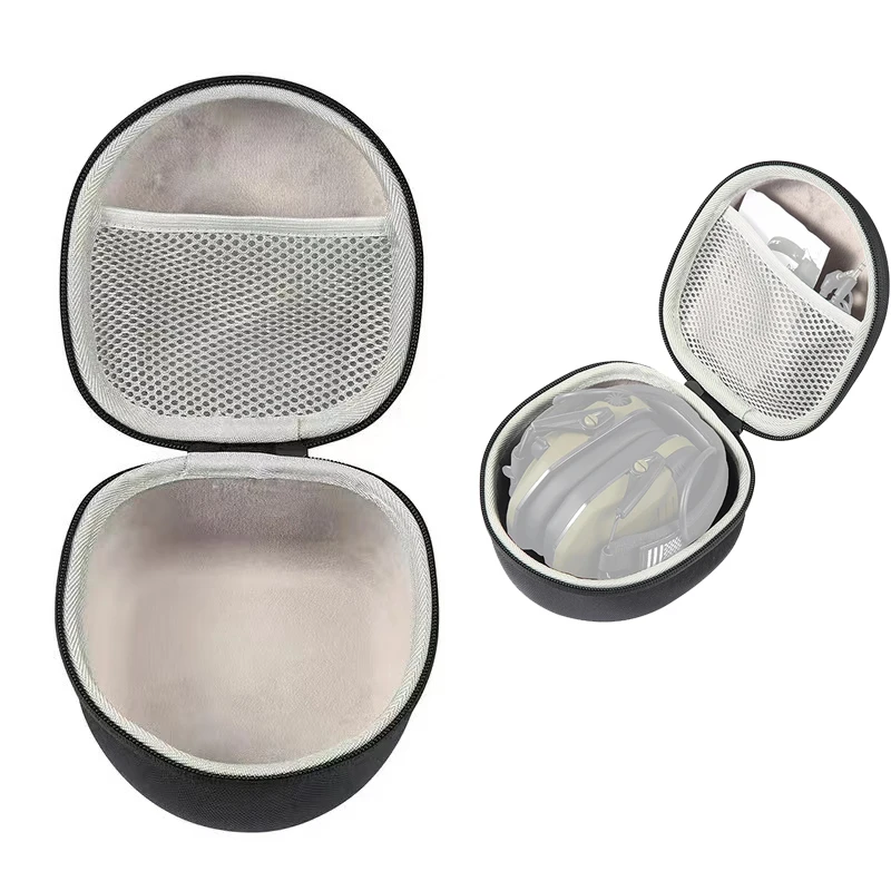 Tactical Headset Bag，Electronic shooting earmuff storage bag, Portable headset multi-function carrying Storage Case Box