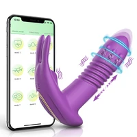 APP Stoßvibrator für Frauen Klitoris Stimulator Rotierender Teleskop Tragbarer Dildo G-Punkt-Massage Erwachsenes Sexspielzeug für Frauen 5