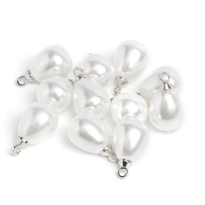 20pcs/lot Imitation Teardrop Pearl Beads Charms Pendant for DIY Jewelry Making Accessories Handmade Earring Bracelet Necklace