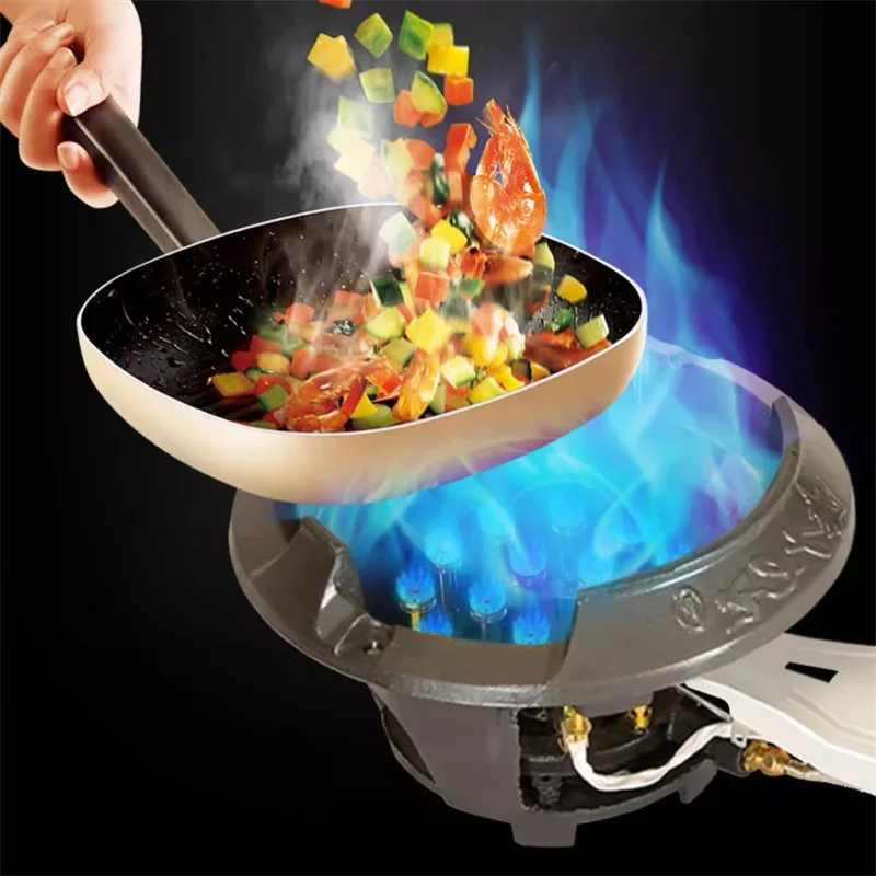Low-pressure Fierce Fire Stove Commercial Gas Stove with Flameout Protection Hotel Energy-saving Gas Cooktop Liquefied Gas Range 3