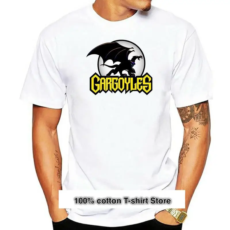 Gargoyles-Camiseta Claica Con Logo De Dibujos Animados Para Hombre Y Mujer, Ropa De Talla Grande, Gris (Disponible)