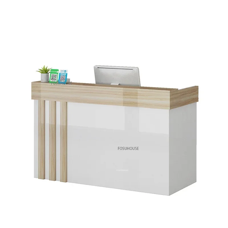 Modern Shop Cashier Desk Office Furniture Barbershop Clothing Store Commercial Counter Company Front Desk Simple Reception DeskN