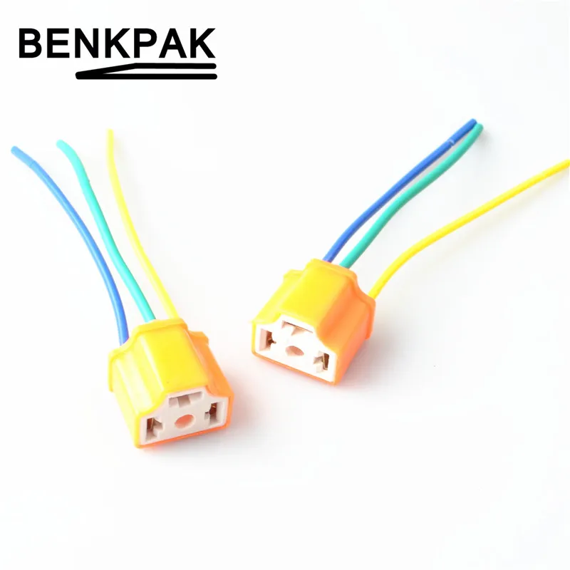 H4 PKW LKW Buchse Keramik Hitze beständigkeit Scheinwerfer Verlängerung  stecker Kabel buchse Adapter Kabelbaum stecker 10cm