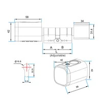 V1 Pro+ Version Adjustable TUYA APP Smart Life Fingerprint Password Digital RFID Card Cylinder Smart Door Lock for Home - Image 5