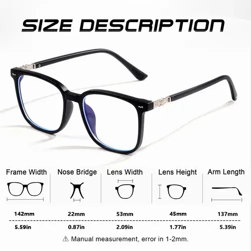 CRIXALIS Anti Blue Light Glasses For Women And Men Computer/Phone Daily Life Fahsion And Trendy Glasses Natural Eyeglasses - Image 4