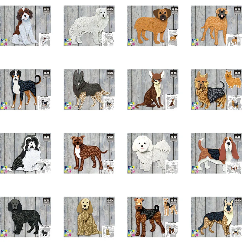 2023 New Italian Curly Water Dog, Pyrees Mountain Dog, Puppa, Bulldog, Great Swiss Mountain Dog, Tervuren Dog E Altro Metallo