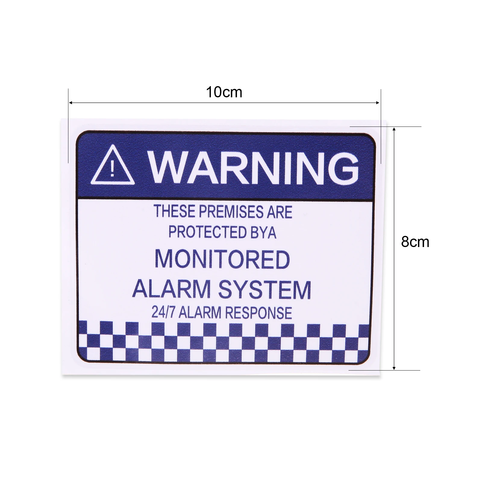 8pcs Office Practical Sign Monitored Alarm System Waterproof Letter Print PVC Warning Security Stickers Self Adhesive Home