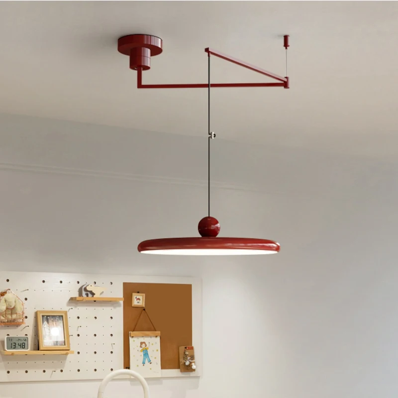 Dining-Table-LED-Chandeliers-Colorful-Rocker-Arm-Light-Simple-Modern ...