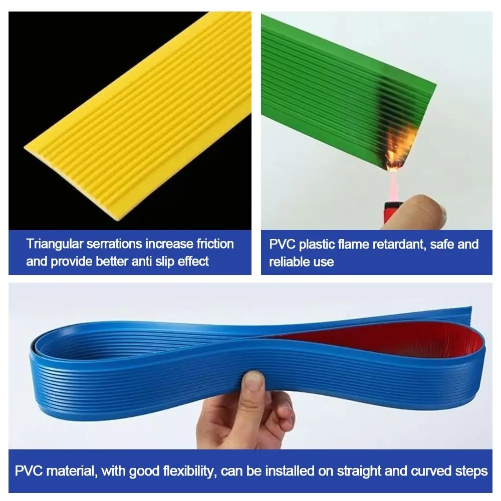 Description Picture 3 of itemPressing Strip Self-adhesive Anti-Slip Stair Strip PVC Non Slip Stair Treads Strip Staircase Sticker Kindergarten