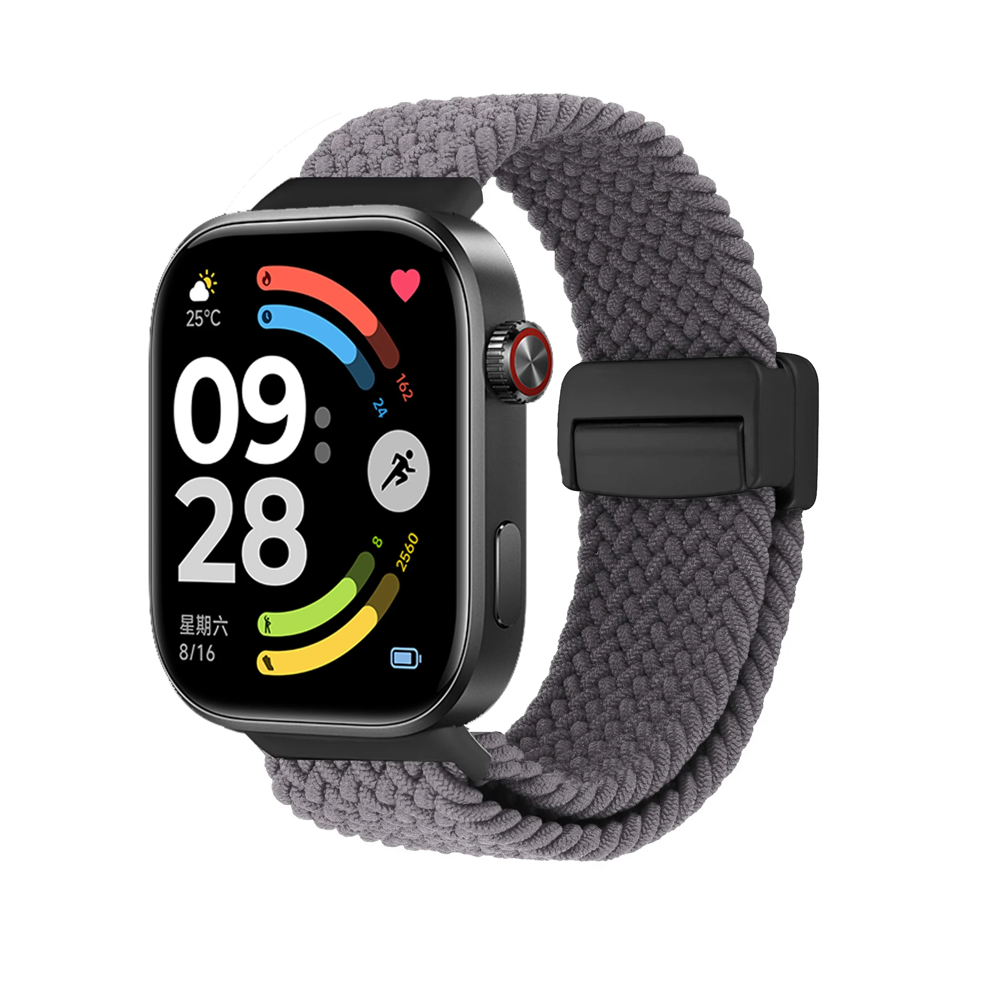 Magnetisches geflochtenes Armband für Redmi Watch 6 5 4, Sportarmband, verstellbarer Ersatzarmreif, Correa, Xiaomi Mi Band 10 Pro 8 Pro/9 Pro Band – Detail 3