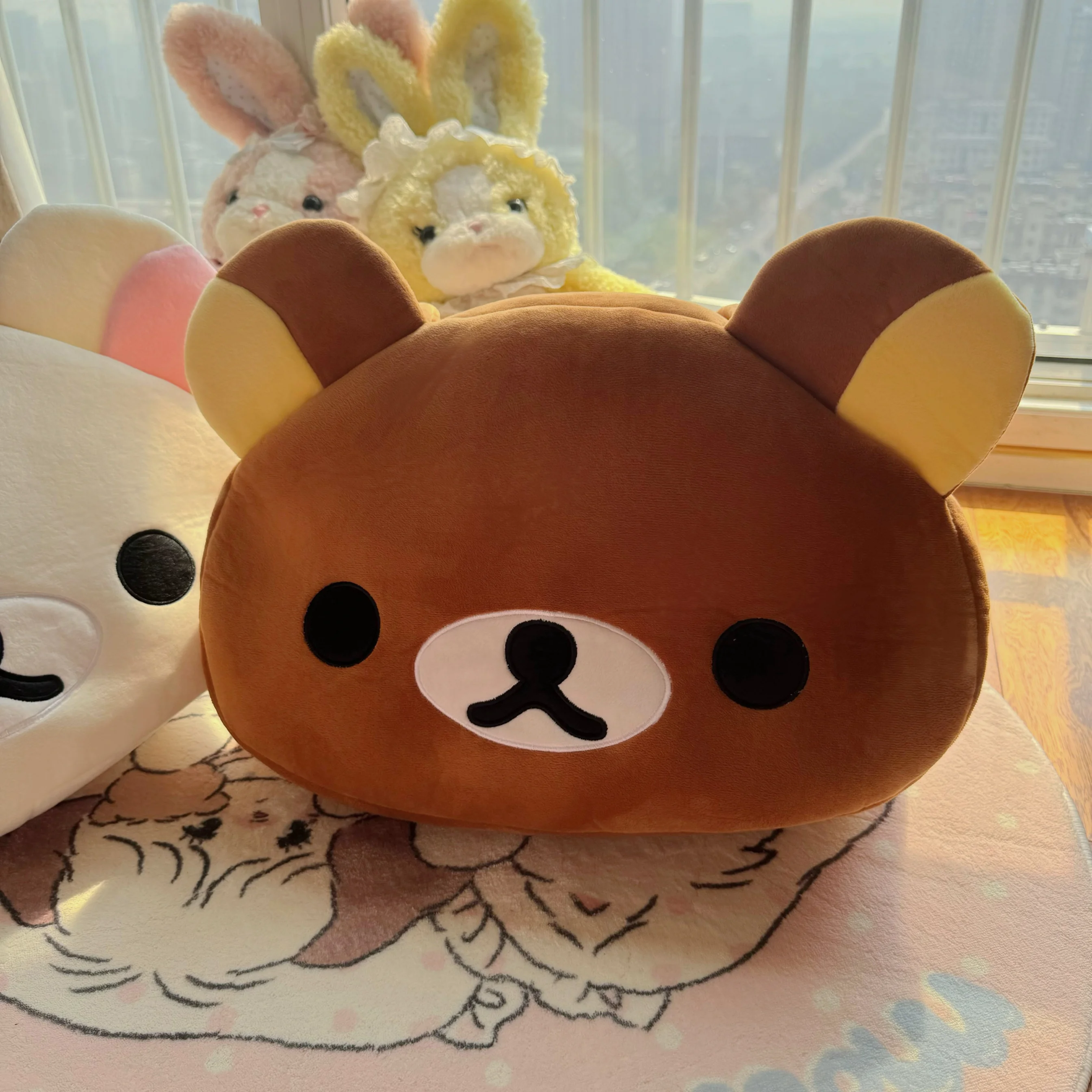 Borsa tote in peluche Rilakkuma, borsa a tracolla con orsetto marrone kawaii, morbida, casual, di grande capacità, per uso quotidiano, per ragazze e donne - immagine 4