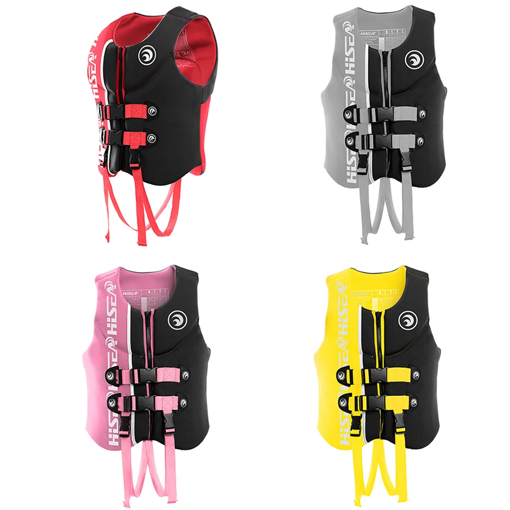 neoprene life jacket portable buoyancy vest water sports rafting surfing fishing kayak boating safety rescue life jacket 2023 Neoprene Life Jacket Adult Children Professional Portable Buoyancy Vest Water Sports Fishing Swim Rafting Safety Vest