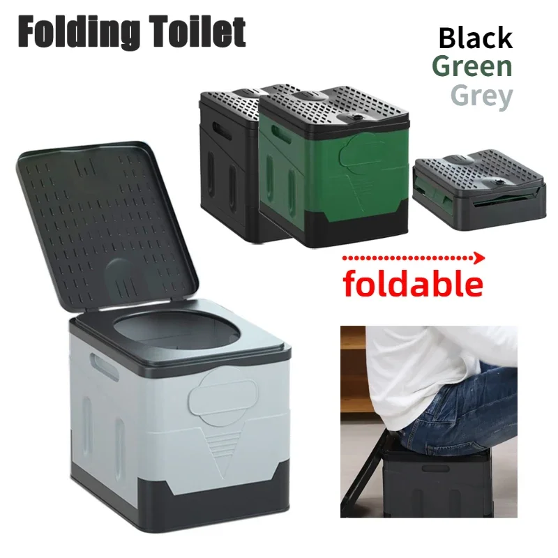 

Portable Toilet Folding Commode Porta Potty Car Toilet Camping Toilet For Travel Bucket Toilet Seat for Camping Hiking Long Trip
