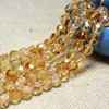 Fine 100% Natural Stone Faceted Citrine Yellow Round Gemstone Spacer Beads For Jewelry Making  DIY Bracelet Necklace 6/8/10MM 5