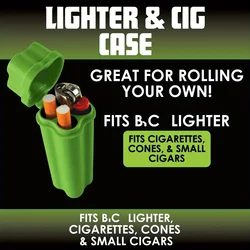 Smell Proof Lighter Cigarette Case – Perfect for Saving Those Half Smoked Cigarettes! Crush Resistant