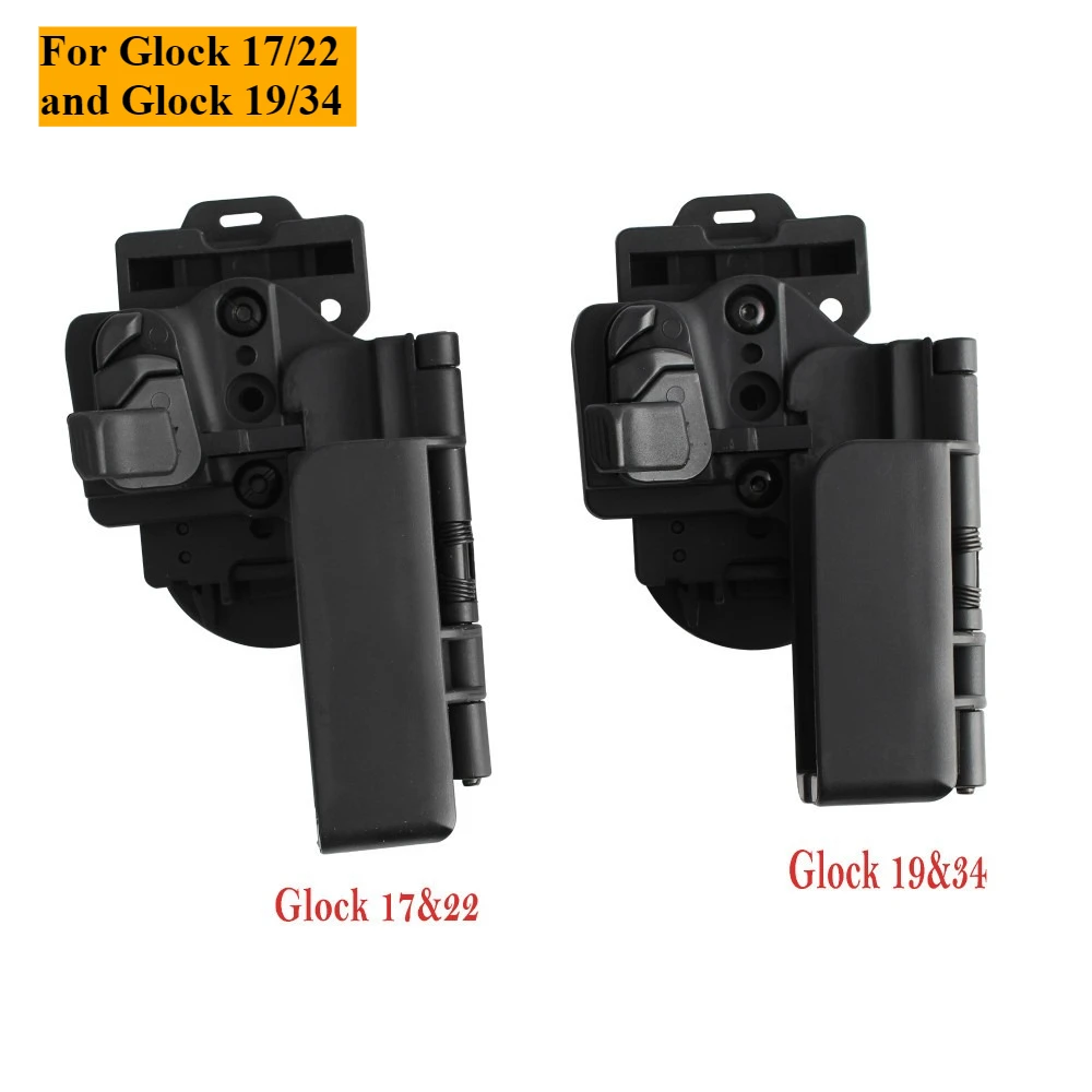 Enhanced Quick Release Plastic Holster for Right-Handed Belt Clip Carry