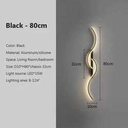 Sleek Modern LED Wall Lamp - Minimalist Indoor Lighting Fixture (Warm white)
