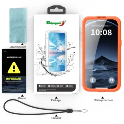 Shellbox IP68 Magnetic Waterproof Phone Case - iPhone 17 Pro (Orange)