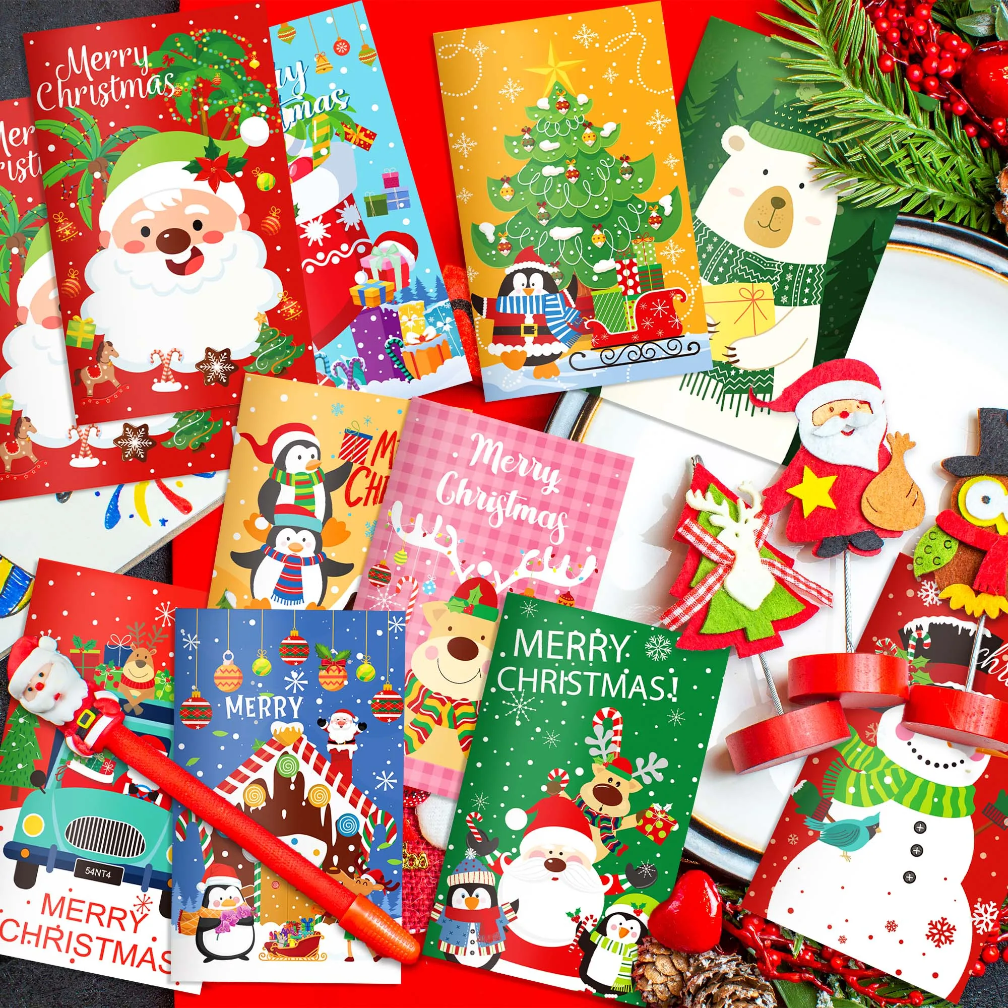 Lircentoud 24 Cuadernos De Navidad Pequeños, Blocs De Notas