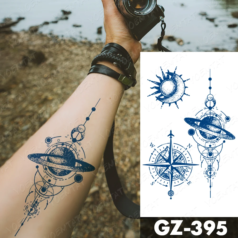 Buy Compass Wrist Temporary Tattoo Sticker set of 2 Online in India - Etsy