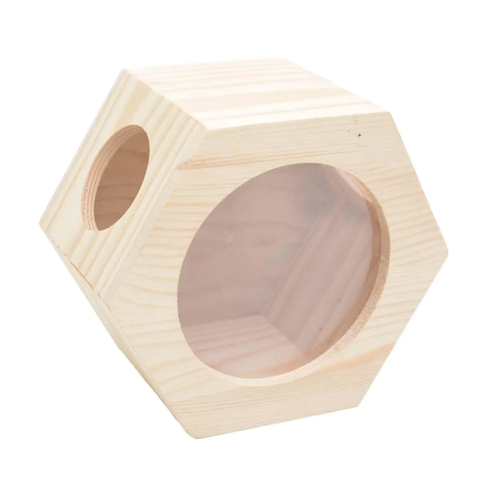 Wooden Hamster House Habitats Hide Supplies with Window Hut Hideout Maze for Dwarf Hamster Chinchilla Rat Mouse Small Animals