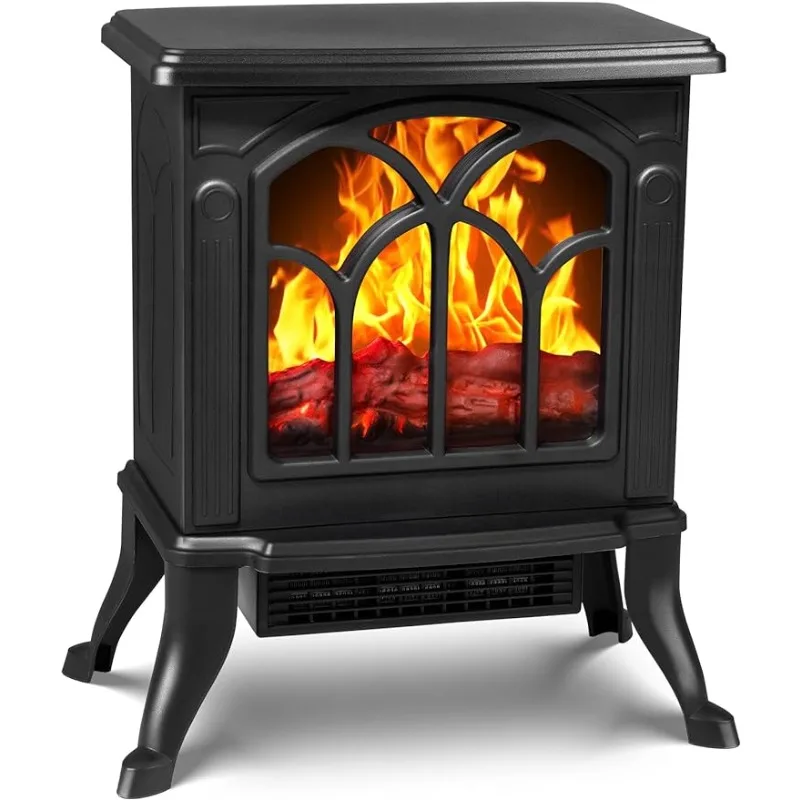 

Fireplace Heater, Portable Fireplace Space Heater for Indoor Use with Thermostat, 750W/1500W Mode, Overheating Protection