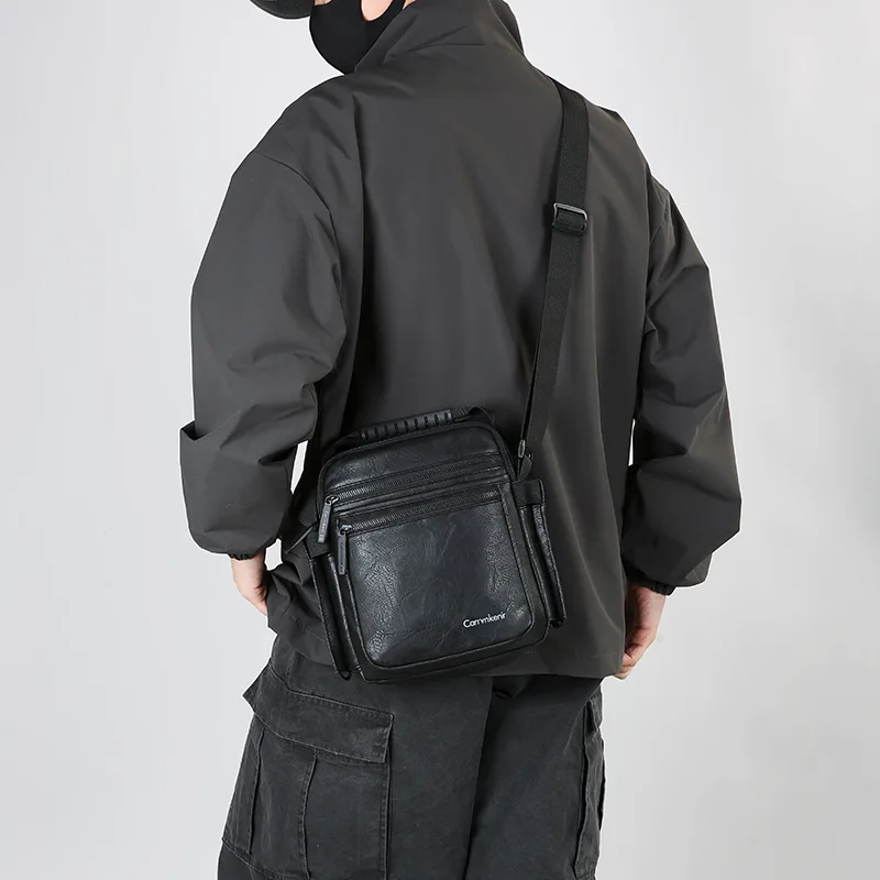 Men's new multifunctional large capacity crossbody bag for business commuting, outdoor leisure use, travel shoulder bag