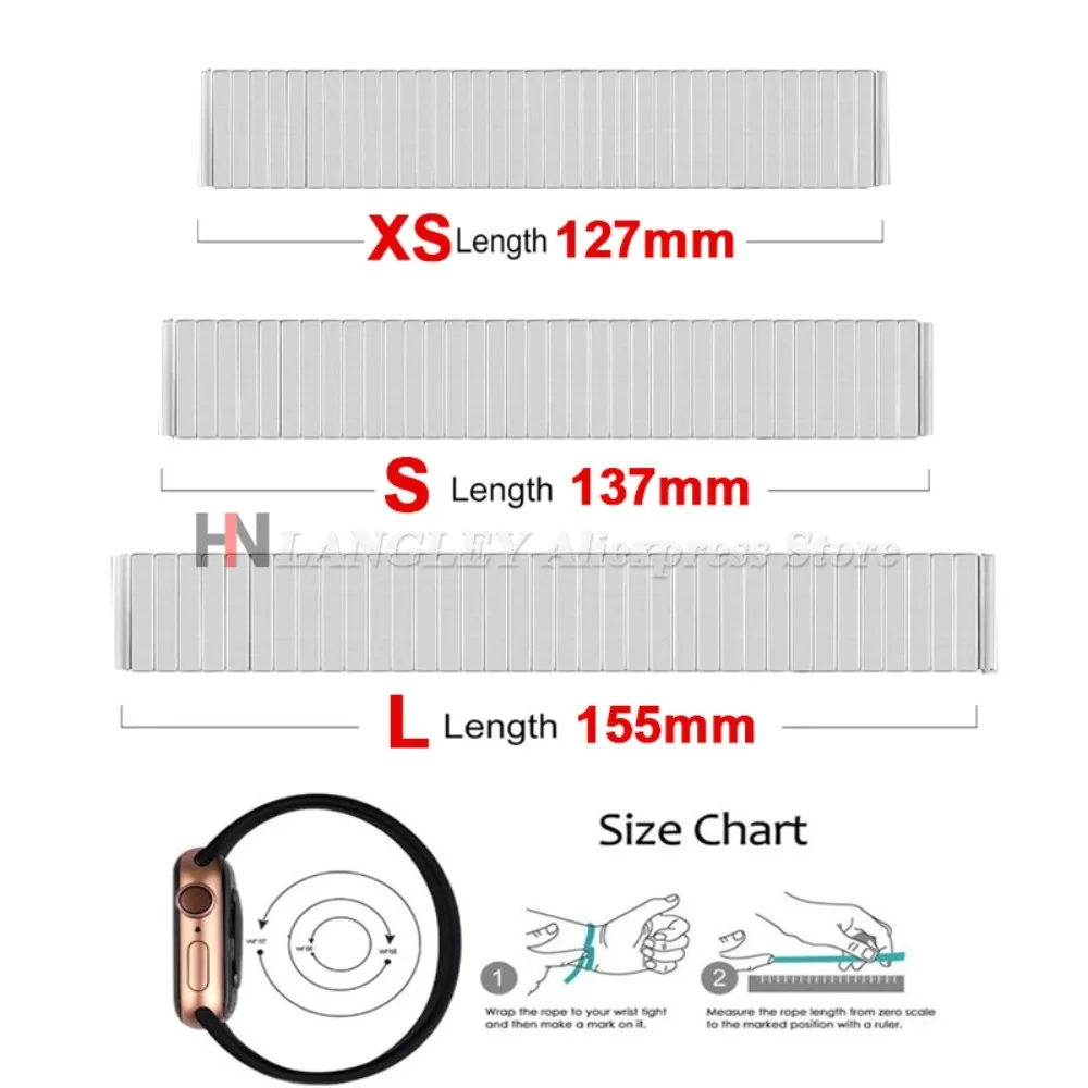 Enhanced Stainless Steel Elastic Stretch Watch Strap - Adjustable Metal Expansion Bracelet