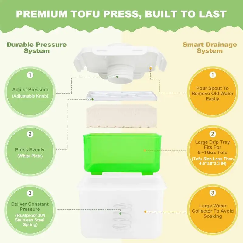 Paneer Press DIY Tofu Mold Kitchen Cooking Tool Set Homemade Plastic Tofu Press Mould DIY Mold Kitchen Gadgets Tool
