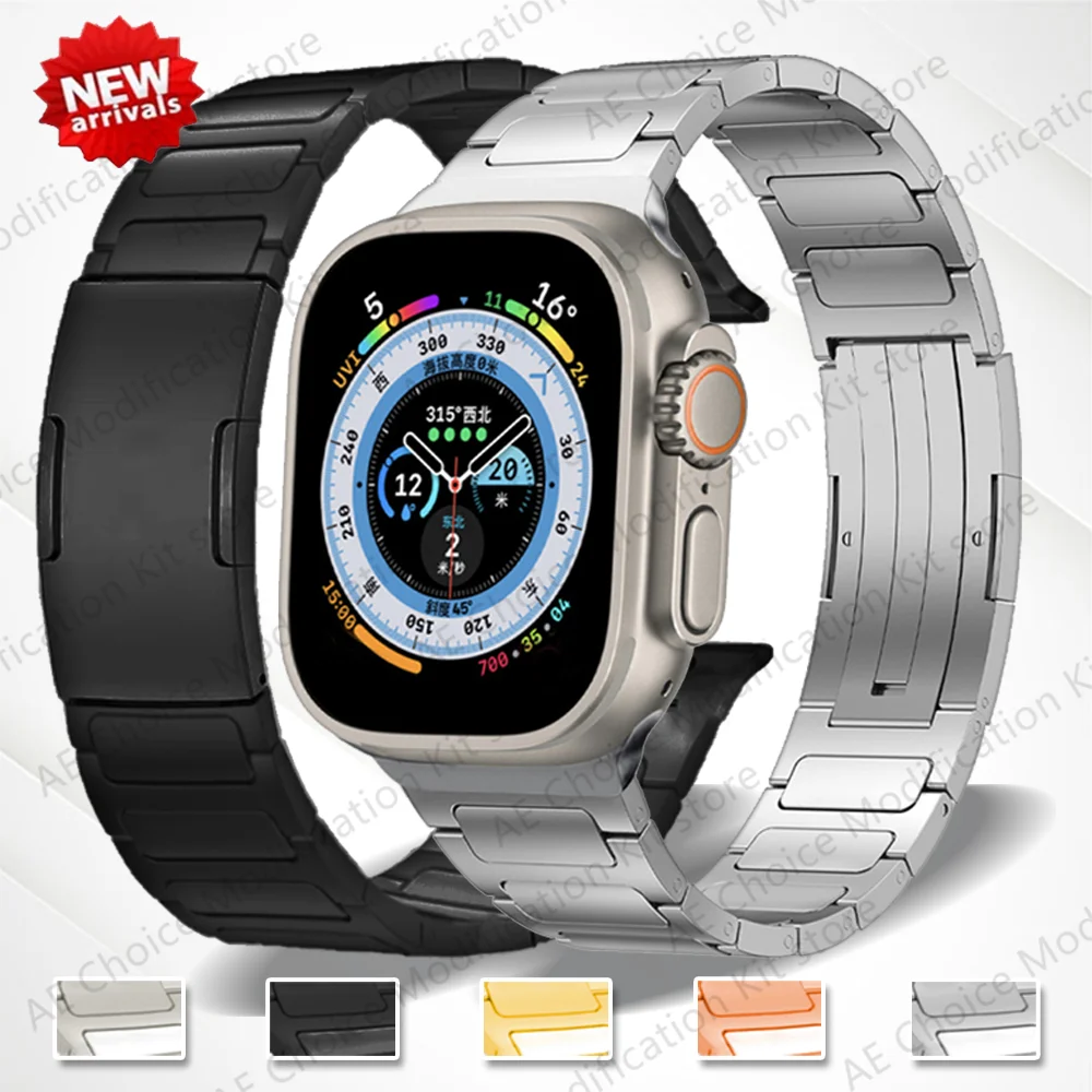 

Stainless Steel Band For Apple Watch Ultra 2 49mm 45 41mm Strap For iWatch Series 9 8 7 6 SE 5 4 40 44 42mm 38mm Luxury Bracelet