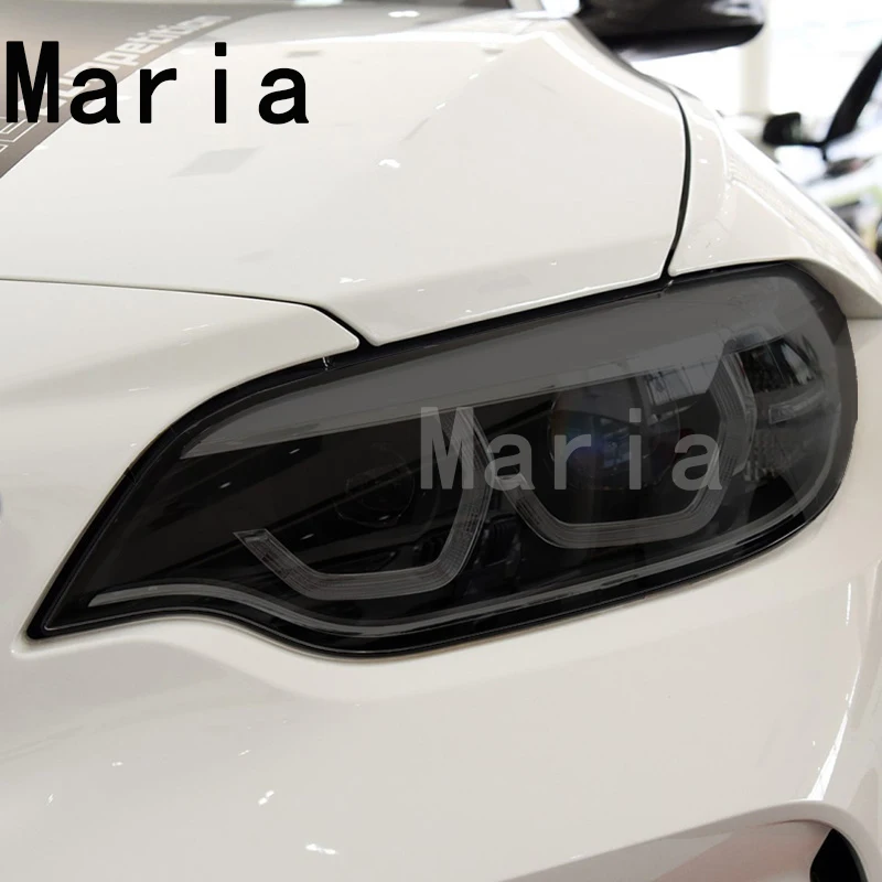 

For BMW M2 F87 2016- 2023 Accessories-Car Headlight Protective Film Headlamp Restoration Transparent Black TPU Car Sticker