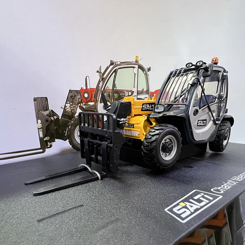 

UH5398 Diecast Alloy 1:32 Scale Manitou MT 625T Telescopic Boom Front Forklift Cars Model Adult Toys Classics Souvenir Gifts