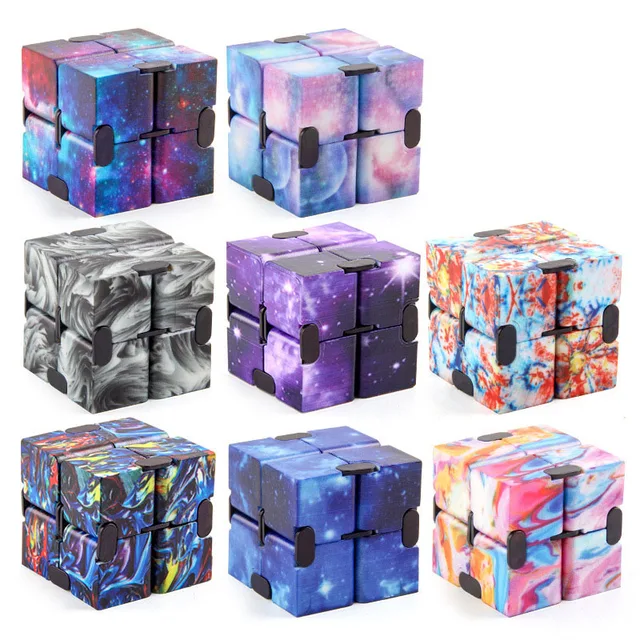 Starry Sky Infinite Cube Magic Cube Decompression Puzzle Toy Maze Infinite Cube Fidget Toys bambini giocattoli antistress per adulti 1