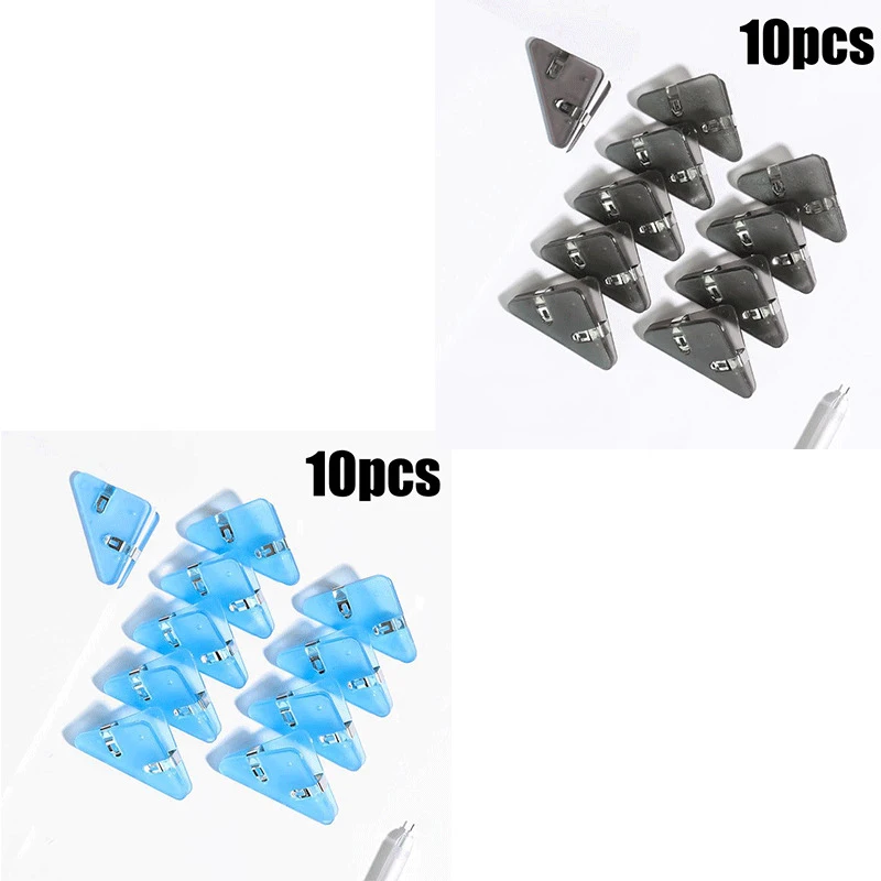 10/20pcs 멀티 컬러 삼각형 코너 클립 다기능 학생 도서 클립 종이 보관 도구 폴더 사무실 데스크탑 도구